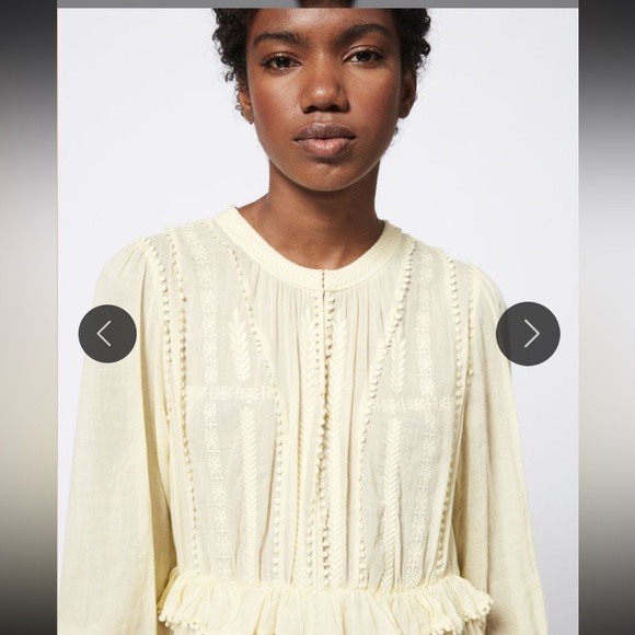 EUC Isabel marant étoile ABONI EMBROIDERED COTTON-VOILE MAXI DRESS NO FLAWS - Picture 6 of 8